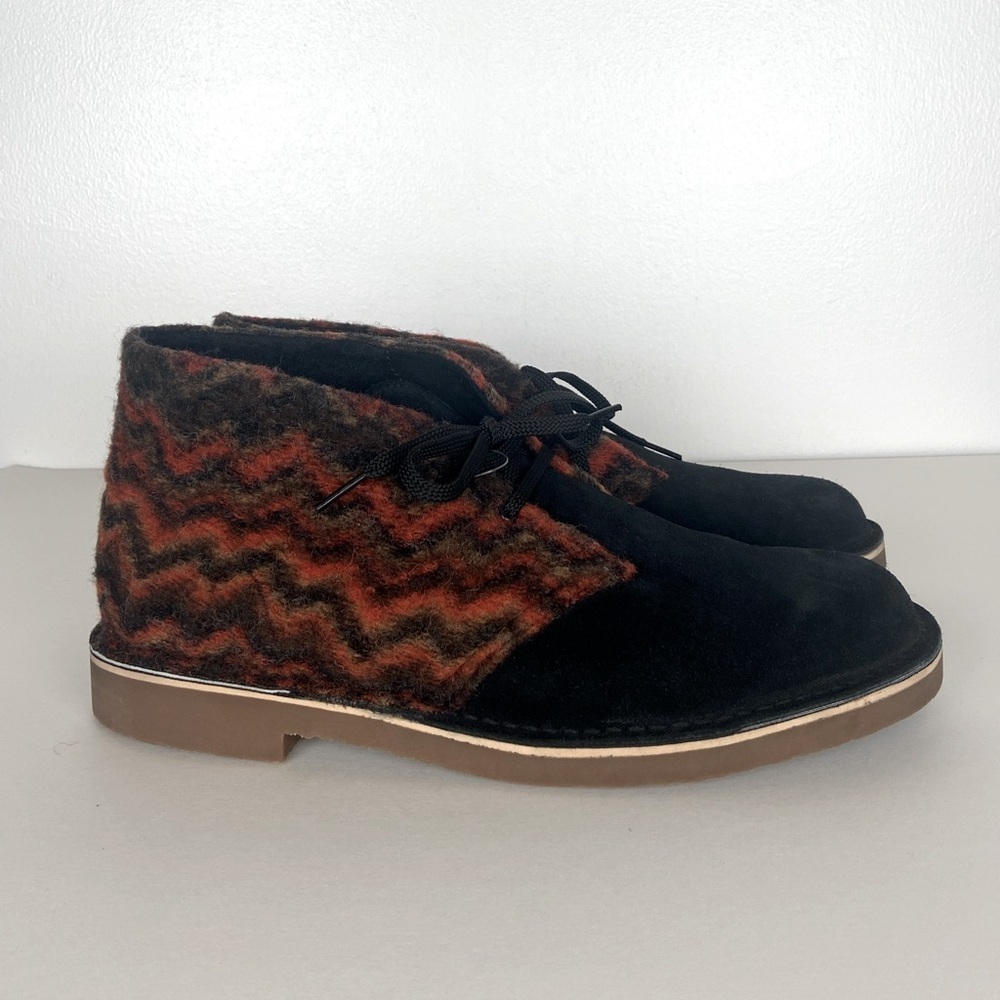 Clarks Men's Bushacre 3 Chukka Boots Size‎ 11 Black Tribal Wool Suede Lace Up